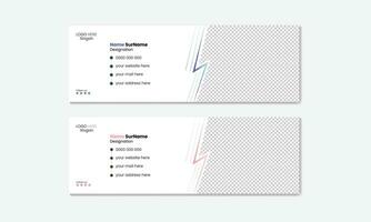 Simple and Clean Email Signature Template vector