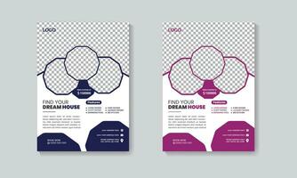 Simple and Unique Real Estate Flyer Design Template vector