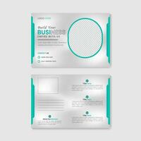 Simple and Clean Business Post Card Design Template vector