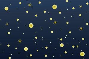 New year background dark night star and moon. Vector illustration