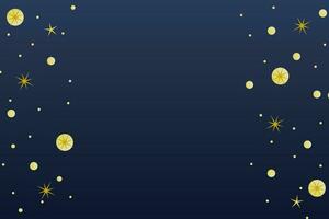 New year background dark night star and moon. Vector illustration