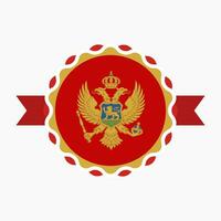 creativo montenegro bandera emblema Insignia vector