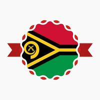 Creative Vanuatu Flag Emblem Badge vector