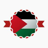 creativo Palestina bandera emblema Insignia vector