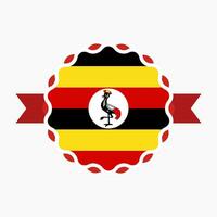 creativo Uganda bandera emblema Insignia vector