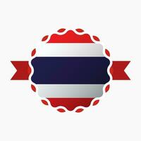 Creative Thailand Flag Emblem Badge vector