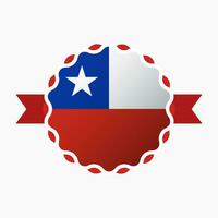 creativo Chile bandera emblema Insignia vector