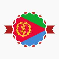 creativo eritrea bandera emblema Insignia vector