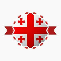 Creative Georgia Flag Emblem Badge vector