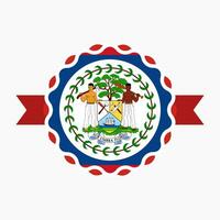 Creative Belize Flag Emblem Badge vector