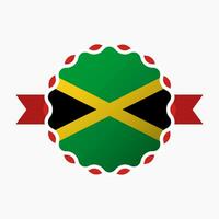 Creative Jamaica Flag Emblem Badge vector