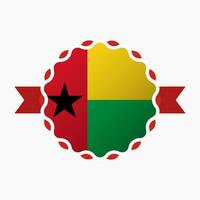 Creative Guinea Bissau Flag Emblem Badge vector