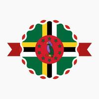 Creative Dominica Flag Emblem Badge vector