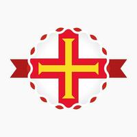 Creative Guernsey Flag Emblem Badge vector