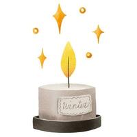 Cozy stylish candle with stars. Winter construction. Aromatherap vector