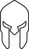 spartan helmet icon in line style. isolated on transparent background. use for safety Greek gladiator design elements emblems create for logo, label, sign, symbol. Vector for apps and website