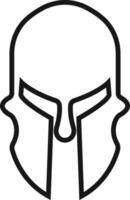 spartan helmet icon in line style. isolated on transparent background. use for safety Greek gladiator design elements emblems create for logo, label, sign, symbol. Vector for apps and website