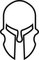 spartan helmet icon in line style. isolated on transparent background. use for safety Greek gladiator design elements emblems create for logo, label, sign, symbol. Vector for apps and website