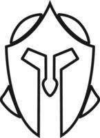 spartan helmet icon in line style. isolated on transparent background. use for safety Greek gladiator design elements emblems create for logo, label, sign, symbol. Vector for apps and website