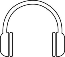 Headphone headset icon in line style. isolated on transparent background. Audio gadget business concept. Customer service or customer support headset or earphone vector for apps and websites