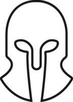 spartan helmet icon in line style. isolated on transparent background. use for safety Greek gladiator design elements emblems create for logo, label, sign, symbol. Vector for apps and website