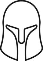 spartan helmet icon in line style. isolated on transparent background. use for safety Greek gladiator design elements emblems create for logo, label, sign, symbol. Vector for apps and website