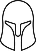 spartan helmet icon in line style. isolated on transparent background. use for safety Greek gladiator design elements emblems create for logo, label, sign, symbol. Vector for apps and website