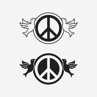 peace logo and design vector illustration concept design