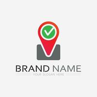 símbolo de marca de verificación e icono de logotipo vector