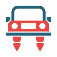 Hover Car Glyph Two Color Icon Design vector