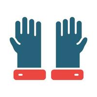 Glove Glyph Two Color Icon Design vector