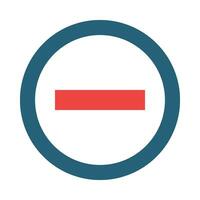 Do Not Enter Glyph Two Color Icon Design vector