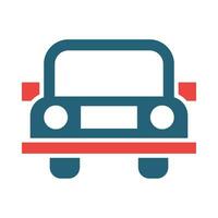 Autonomous Car Glyph Two Color Icon Design vector