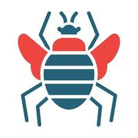 Fleas Glyph Two Color Icon Design vector