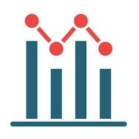Graph Glyph Two Color Icon Design vector