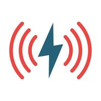 Wireless Energy Glyph Two Color Icon Design vector