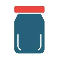 Jar Glyph Two Color Icon Design vector