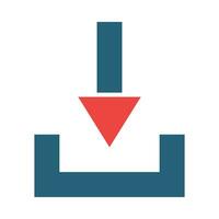 Downloads Glyph Two Color Icon Design vector