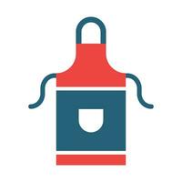 Apron Glyph Two Color Icon Design vector