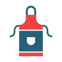 Apron Glyph Two Color Icon Design vector