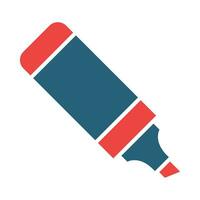 Marker Glyph Two Color Icon Design vector