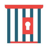 Prison Glyph Two Color Icon Design vector