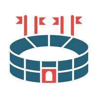 Stadium Glyph Two Color Icon Design vector