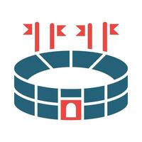 Stadium Glyph Two Color Icon Design vector