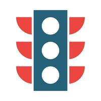 Traffic Light Glyph Two Color Icon Design vector