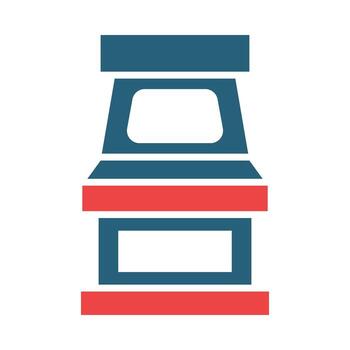 Arcade Machine Glyph Two Color Icon Design vector