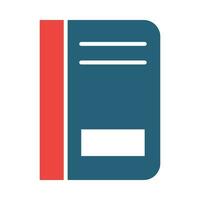 Notebook Glyph Two Color Icon Design vector