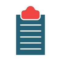 Clipboard Glyph Two Color Icon Design vector
