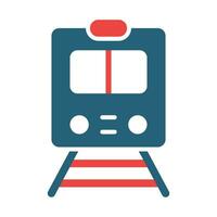 Train Station Glyph Two Color Icon Design vector
