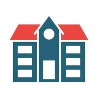School Glyph Two Color Icon Design vector